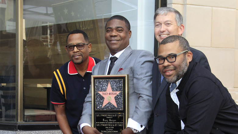 Morgan with Walk of Fame star