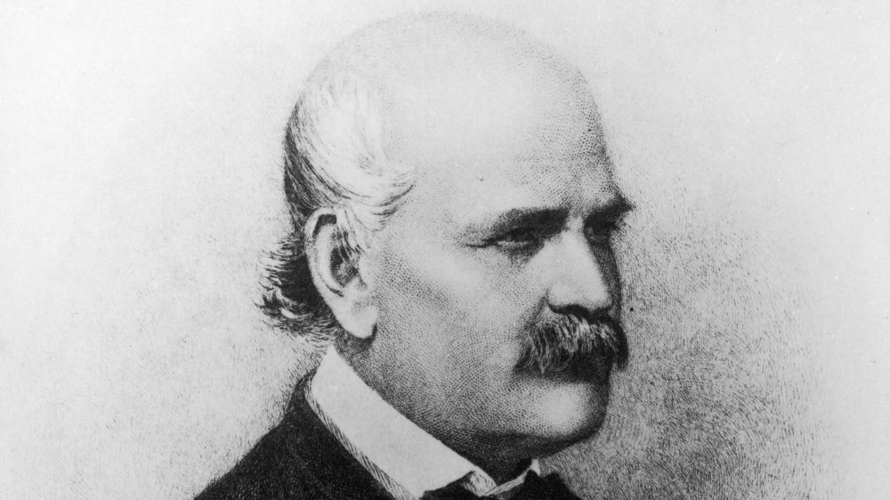 1860: Portrait Ignaz Philipp Semmelweis, Engraving by E, Dopy, 1860 