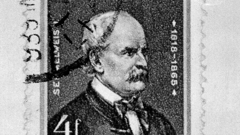 Stamp commemorating Ignaz Phillip Semmelweiss