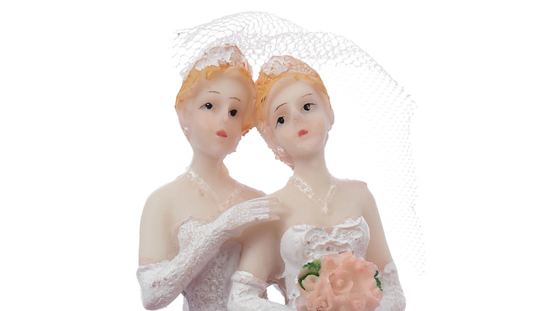 lesbian wedding cake topper 