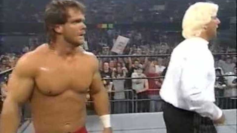 Chris Benoit and Ric Flair in the ring