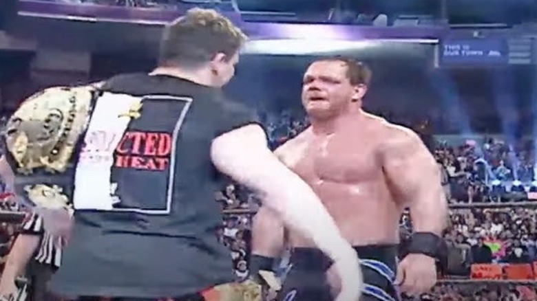 Eddie Guerrero prepares to hug Chris Benoit