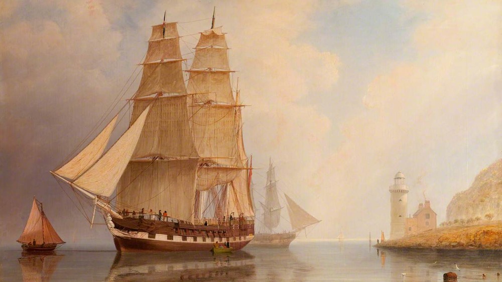 The Barque 'Kilbain' docked off coast