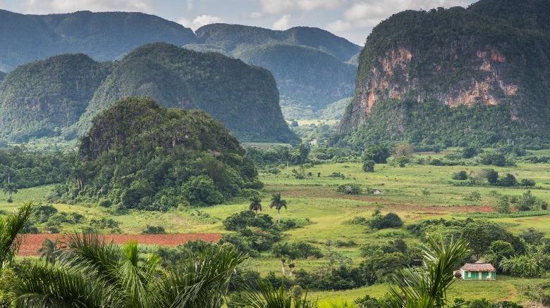 Farmland and mountains of Cuba