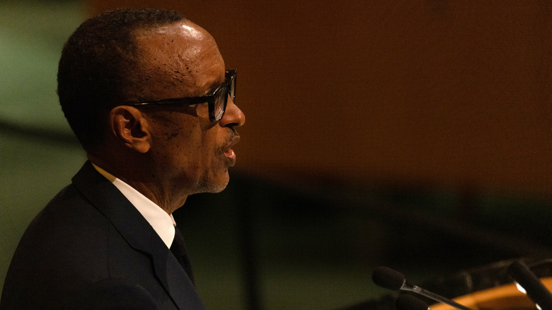 rwandan president paul kagame un assembly podium