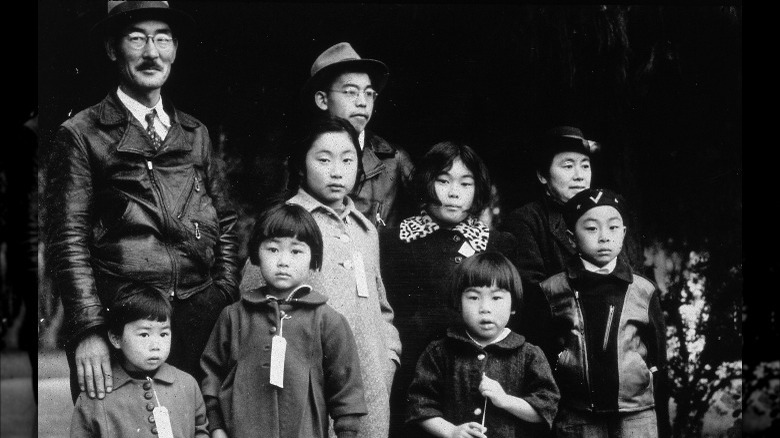 Interned Japanese American family