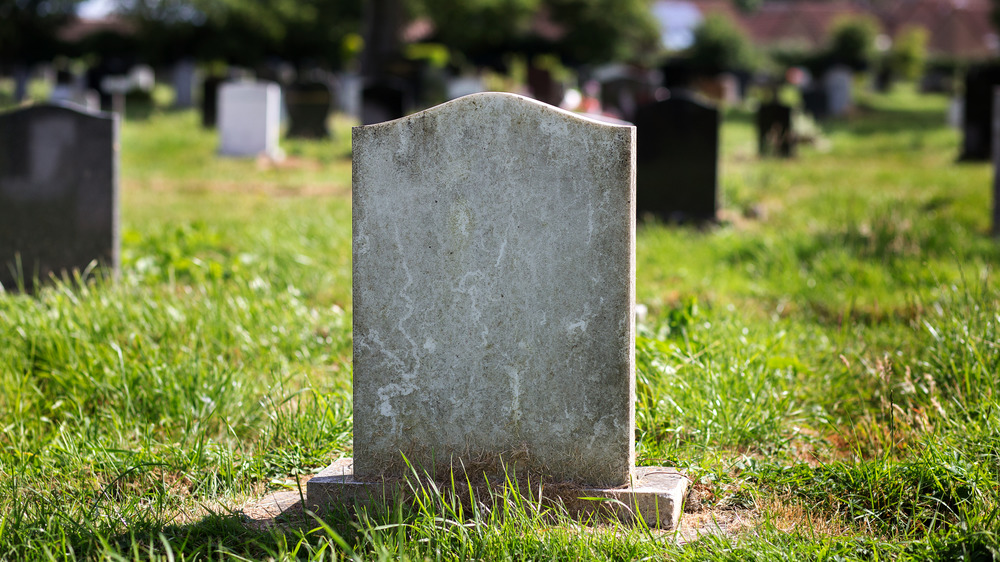 Blank gravestone