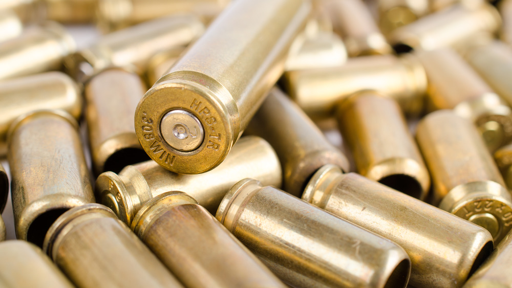 Piles of bullet casings