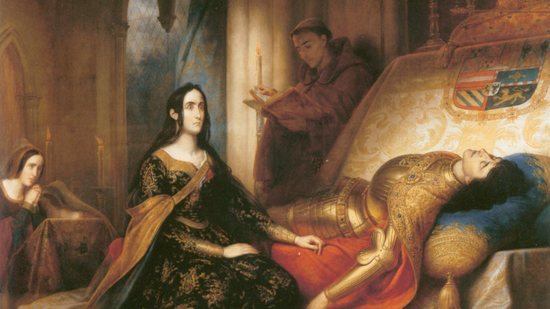 Later painting of Joanna of Castile with body of Philip of Burgundy