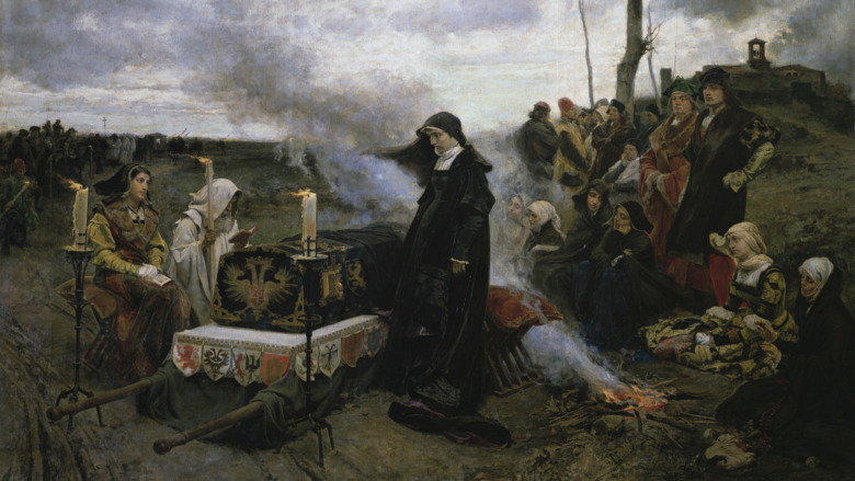 Juana the Mad Holding Vigil over the Coffin of Her Late Husband, Philip the Handsome, 1877