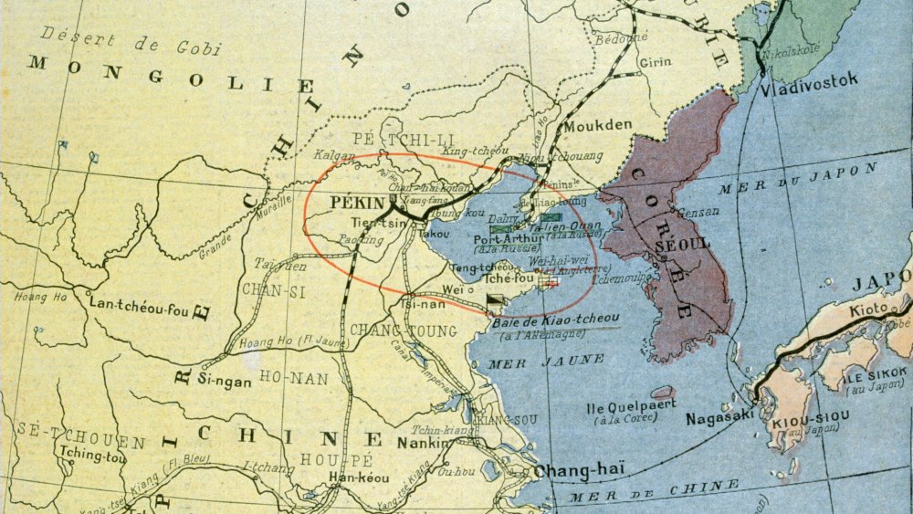 Map of the theatre of the war in China, 1900