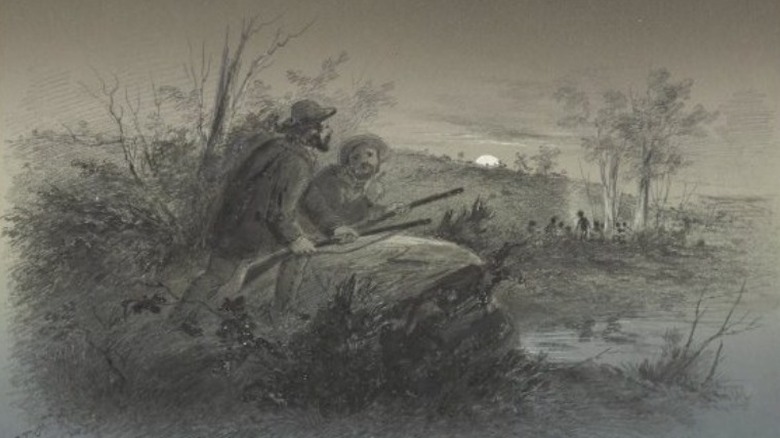 Nighttime raid on Aboriginal Camp during Black War