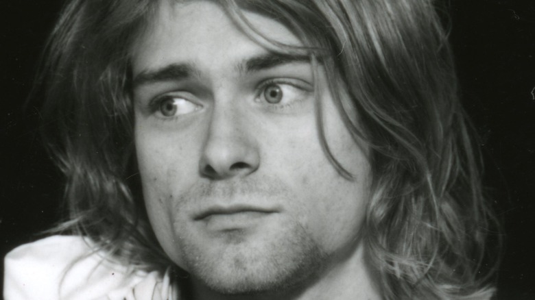 Kurt Cobain staring