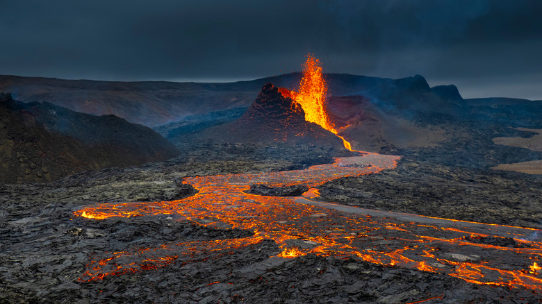 Volcano erruption