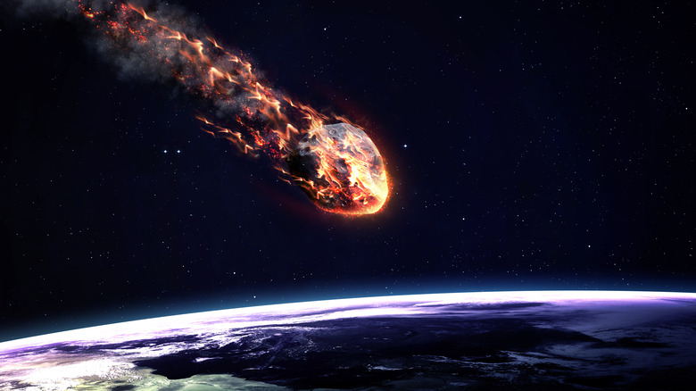 Meteor approaching Earth