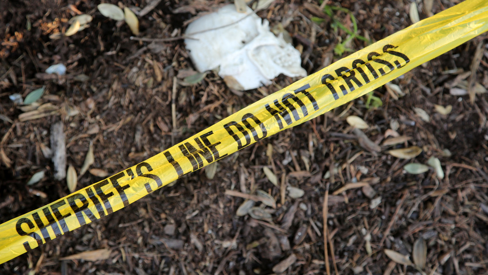 police tape at a crime scene