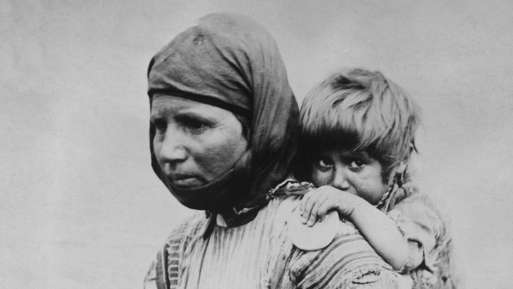 Armenian woman and child