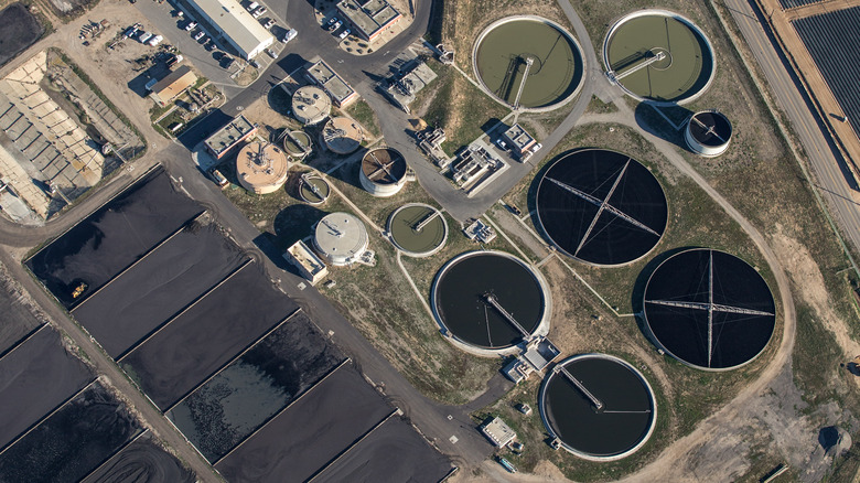 A sewage treatment plant