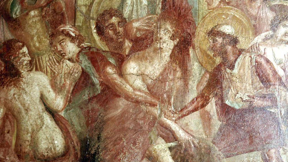 Roman wallpainting of Achilles hiding in Scyros (Greek island) 