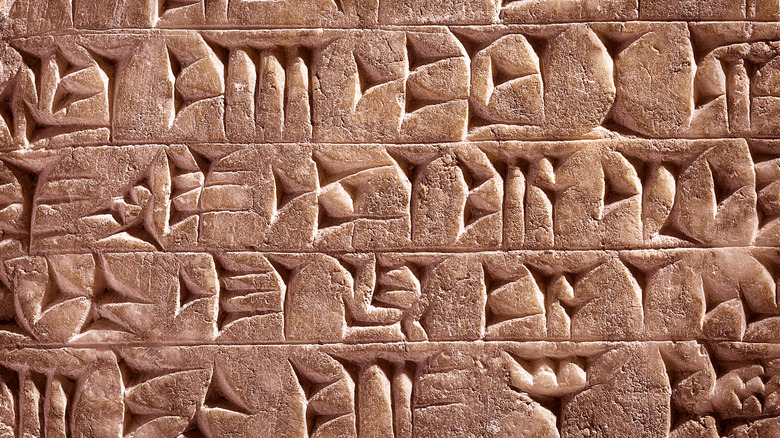 writing on ancient clay tablets