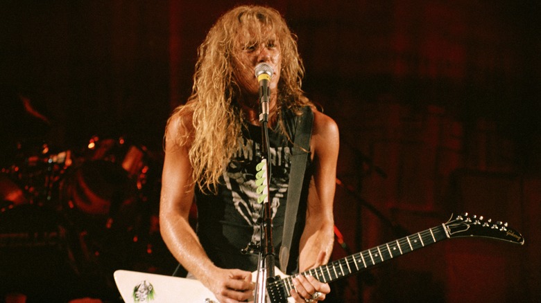 James Hetfield performing in 1986