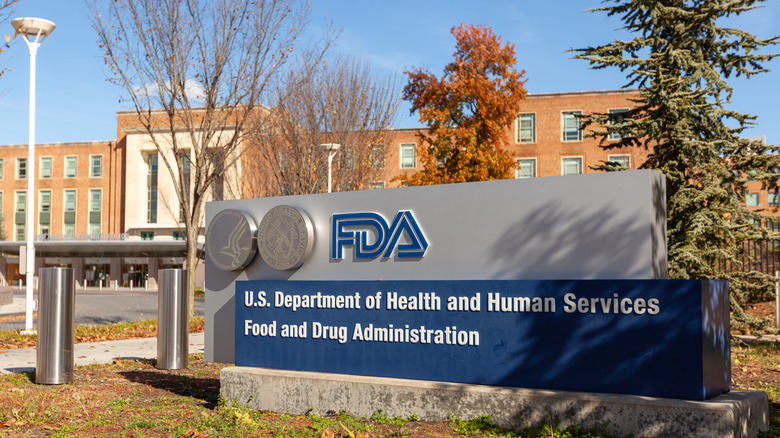 Sign outside the FDA building