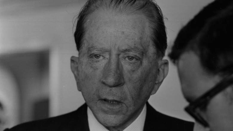 J. Paul getty talking man glasses