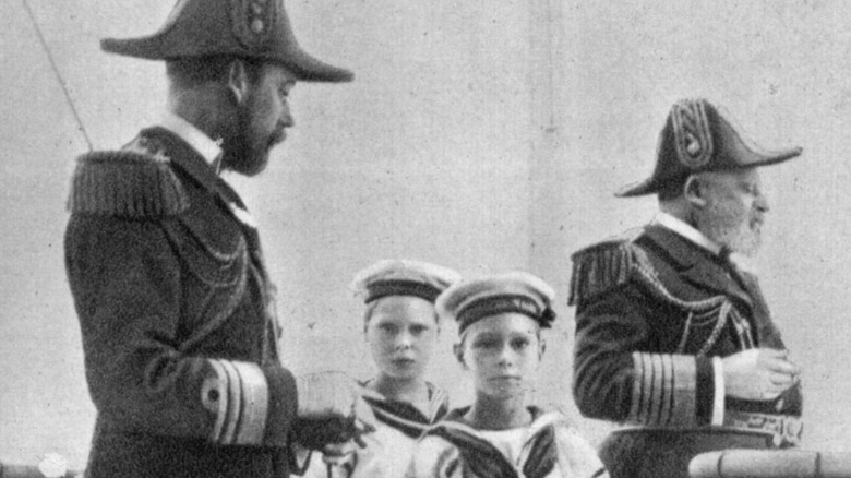 Edward VII, George V, Edward VIII and George VI as boys