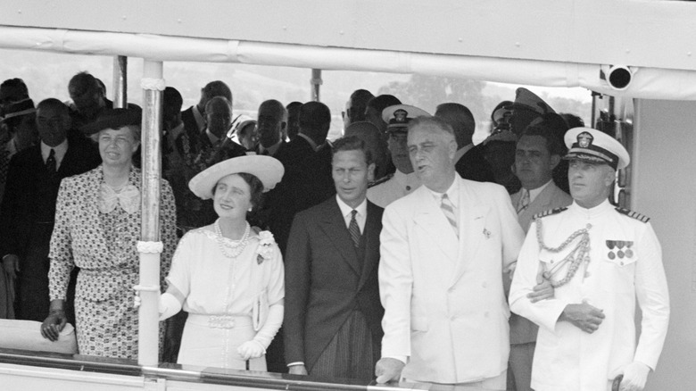 The Roosevelts and the king and queen in 1939