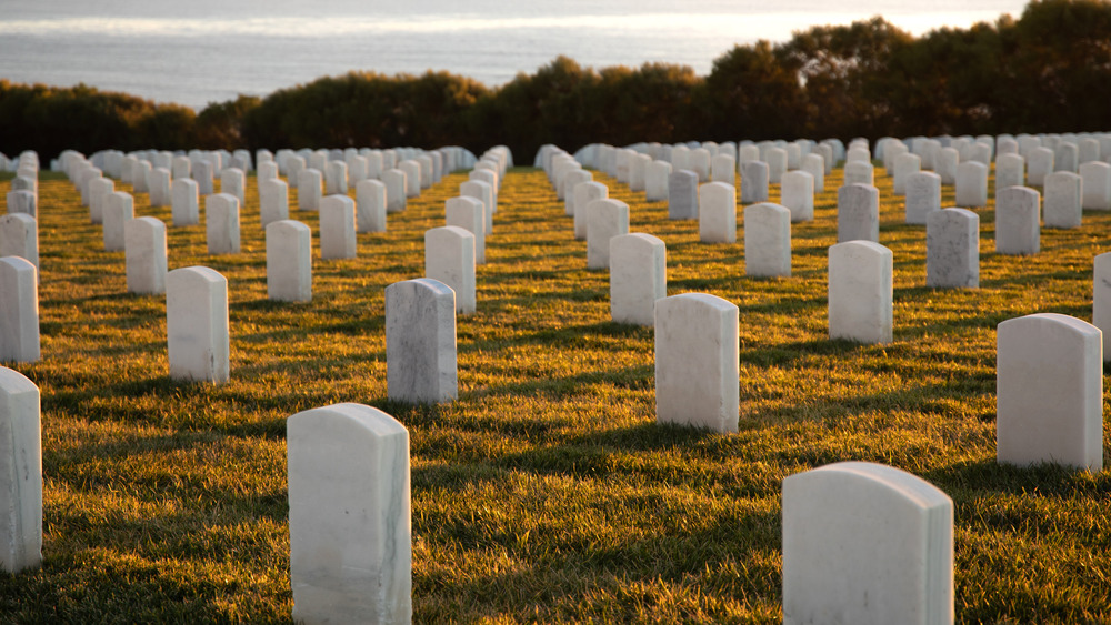 color photo of a graveyard