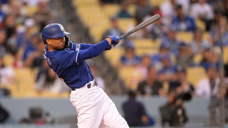 baseball player swinging a bat