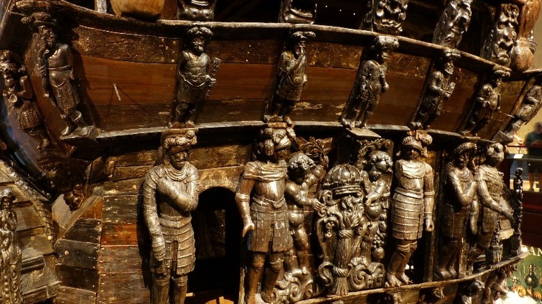 Vasa warship decorative carvings