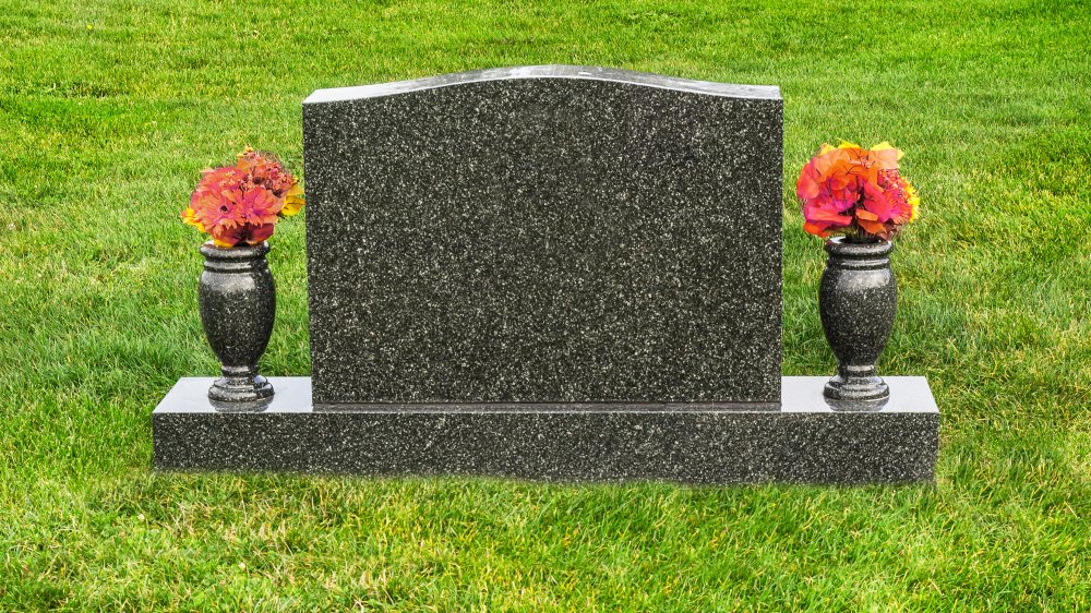 Blank tombstone