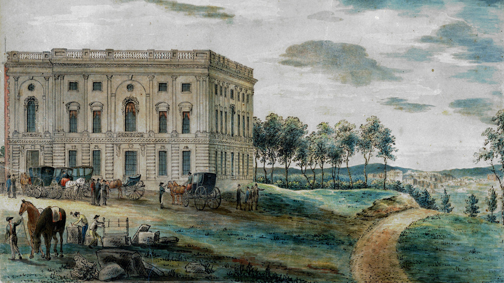  A view of the Capitol of Washington before it was burnt down by the British, c. 1800