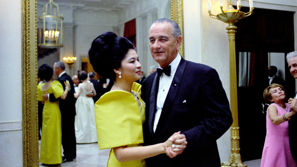 Imelda Marcos dancing with President Johnson