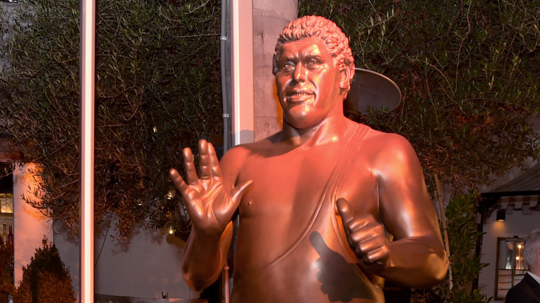 A statue of Andre the Giant