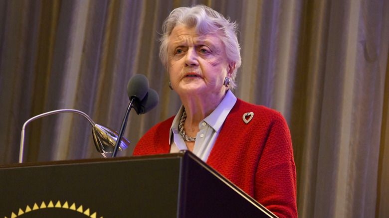 Angela Lansbury giving speech