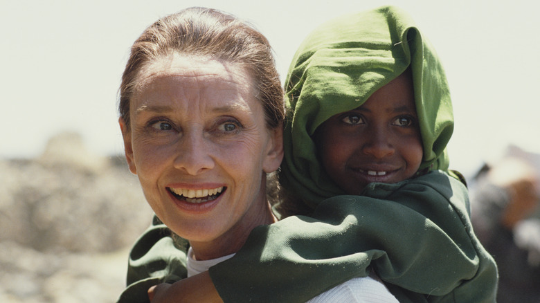 Audrey Hepburn and a child