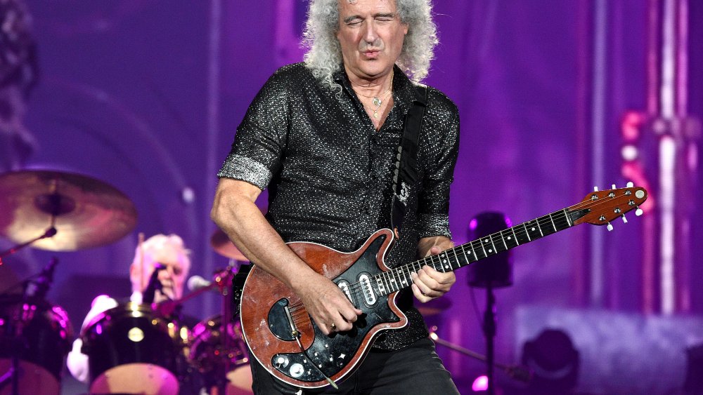 Brian May performing with the Red Special