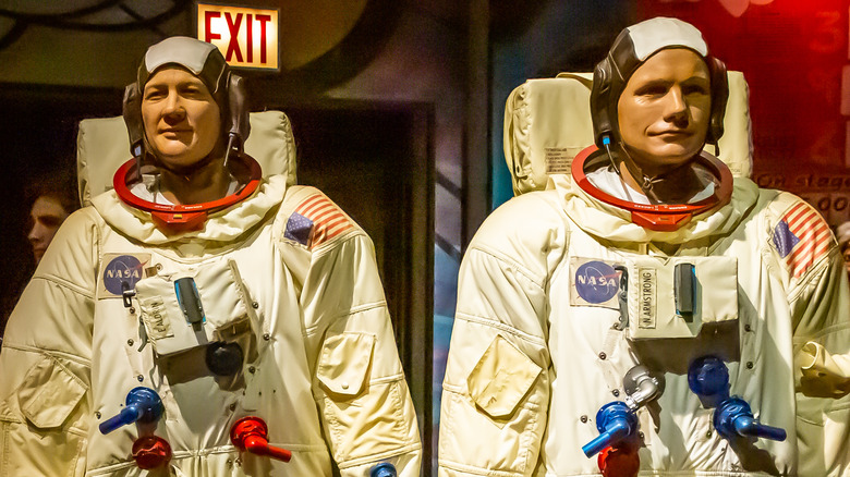 aldrin and armstrong wax statues