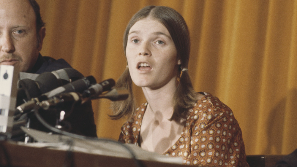 Linda Kasabian speaks at a press conference