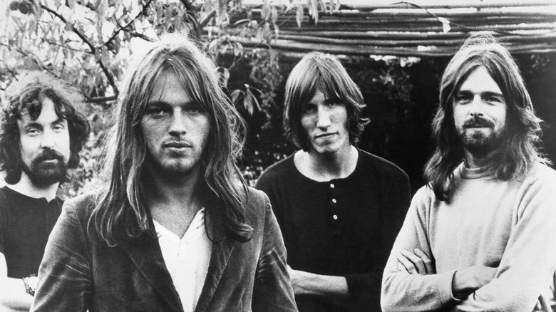 Pink Floyd members looking at camera