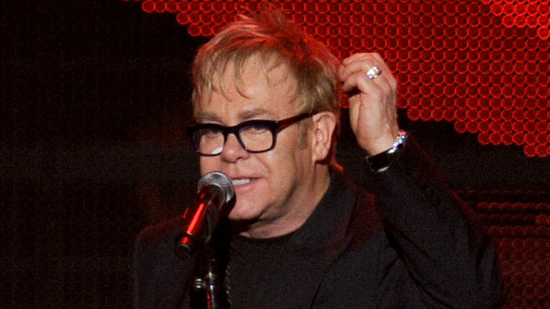 Elton John performing