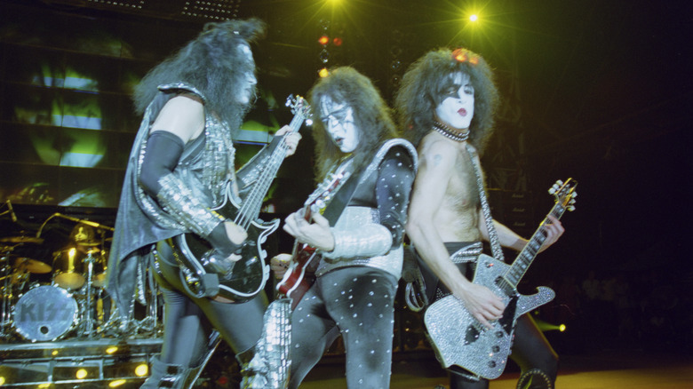 Kiss performing