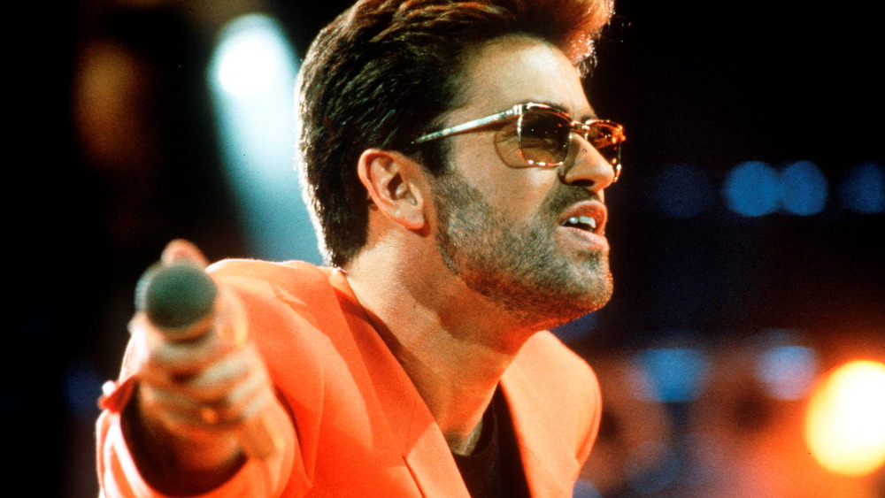 George Michael performing stage