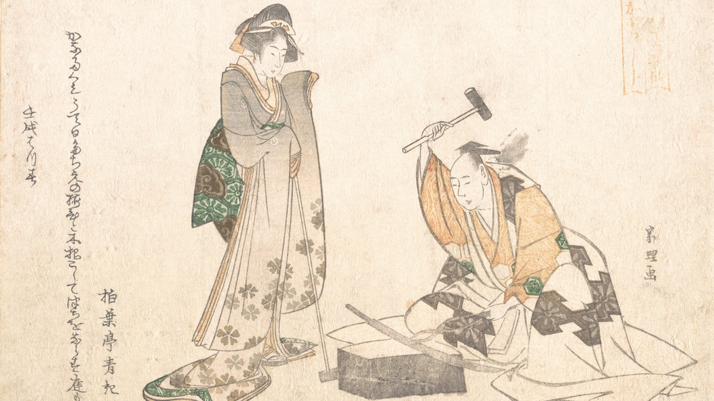 Japanese swordsmithing art from 1802