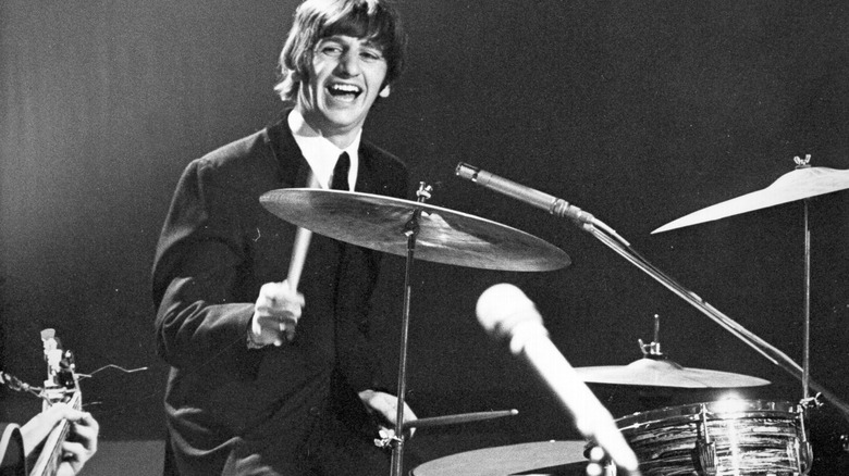 Ringo Starr playing the drums