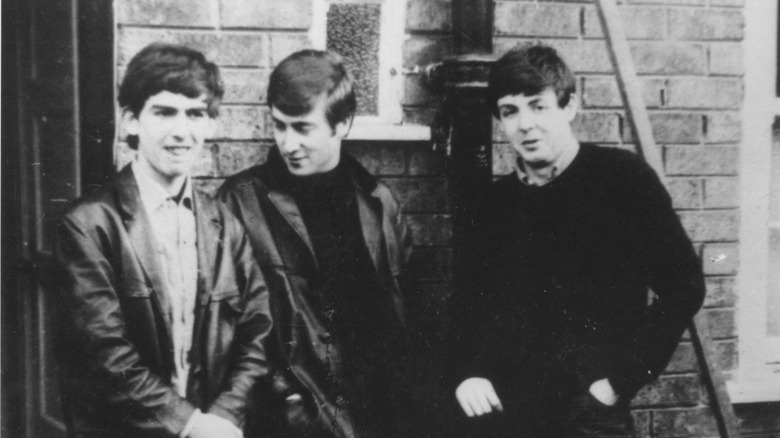 George Harrison, John Lennon, and Paul McCartney, circa 1960