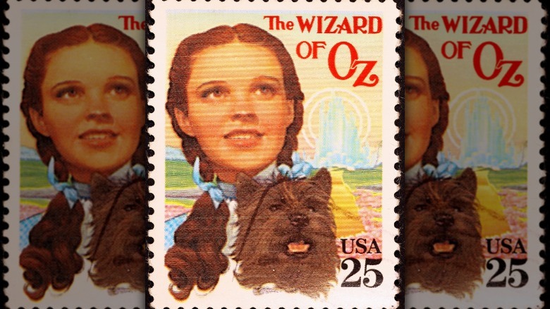 Stamp showing Judy Garland as Dorothy