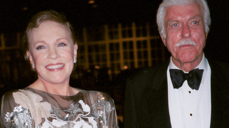 Julie Andrews and Dick Van Dyke walking